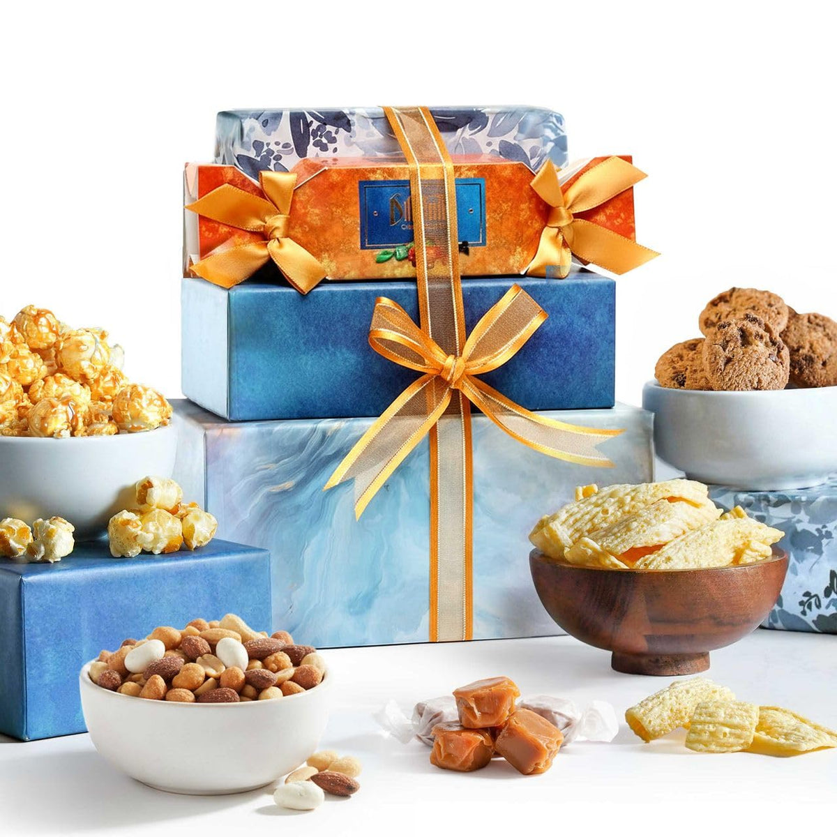 Broadway Basketeers Mother's Day Gift Basket | Gourmet Cookies, Popcorn & Candy Tower | Kosher