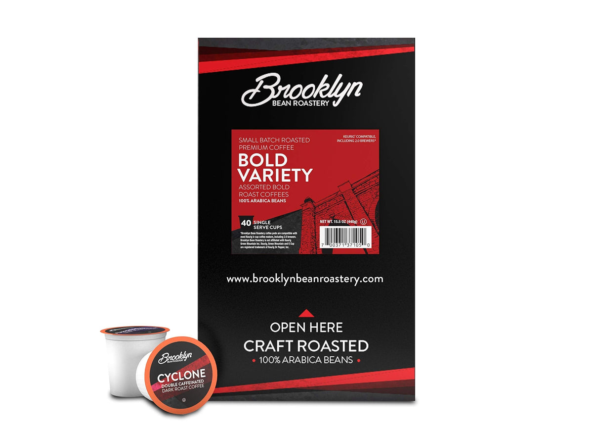 Brooklyn Beans Bold Gourmet Variety Pack Pods – Keurig 2.0 Compatible, 40 Count