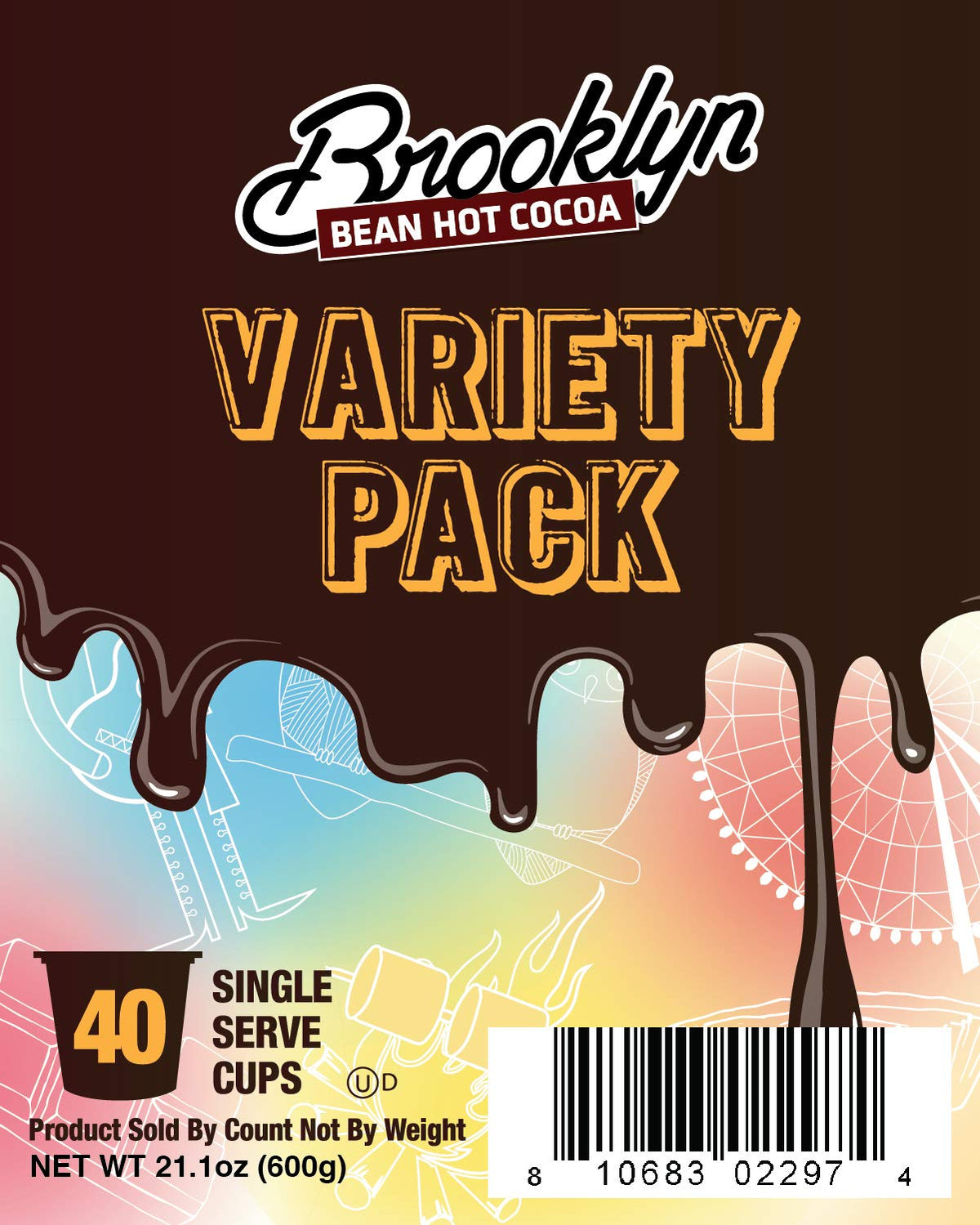 Brooklyn Beans Hot Chocolate Variety Pack Pods – 40 Count, 2.0 Keurig Compatible