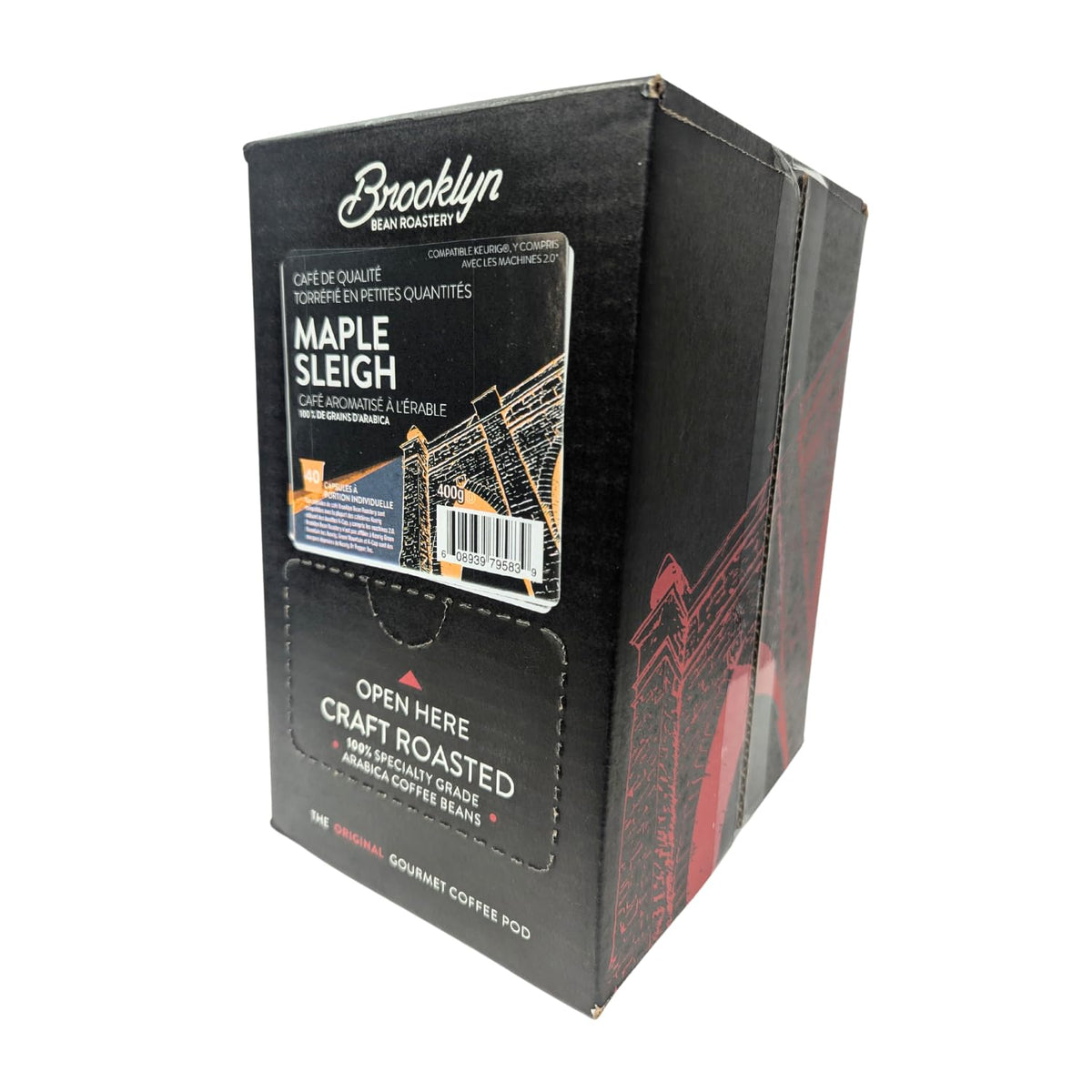Brooklyn Beans Maple Sleigh Gourmet Coffee Pods – Keurig 2.0 Compatible, 40 Count