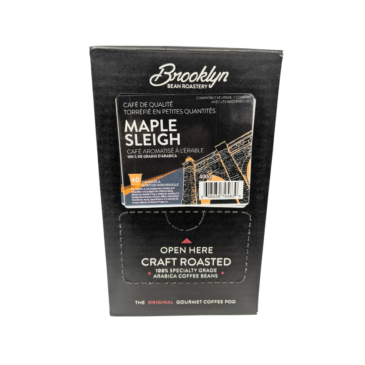 Brooklyn Beans Maple Sleigh Gourmet Coffee Pods – Keurig 2.0 Compatible, 40 Count