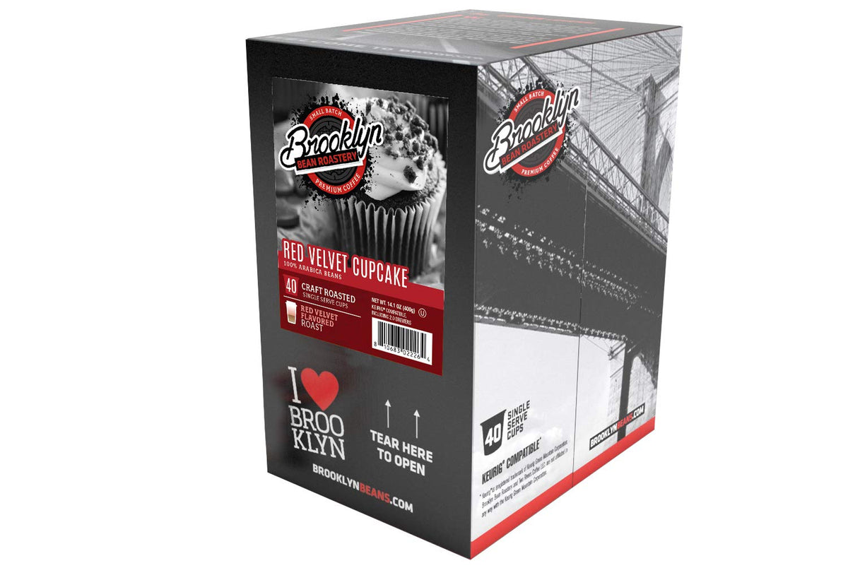 Brooklyn Beans Red Velvet Coffee Pods - Keurig 2.0 Compatible, 40 Count