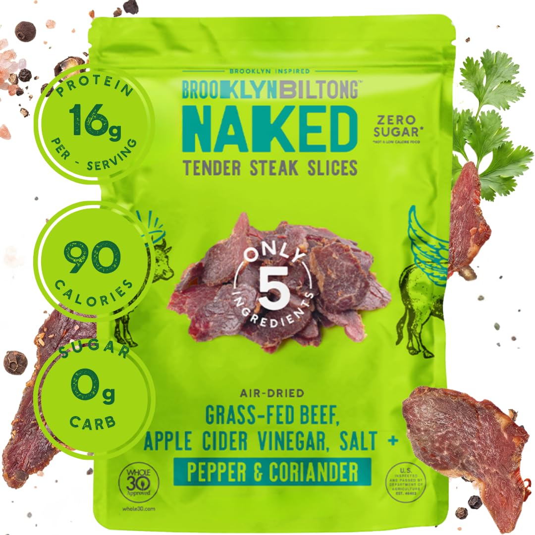 Brooklyn Biltong Pepper & Coriander Slices (8oz) – Grass Fed, Sugar Free