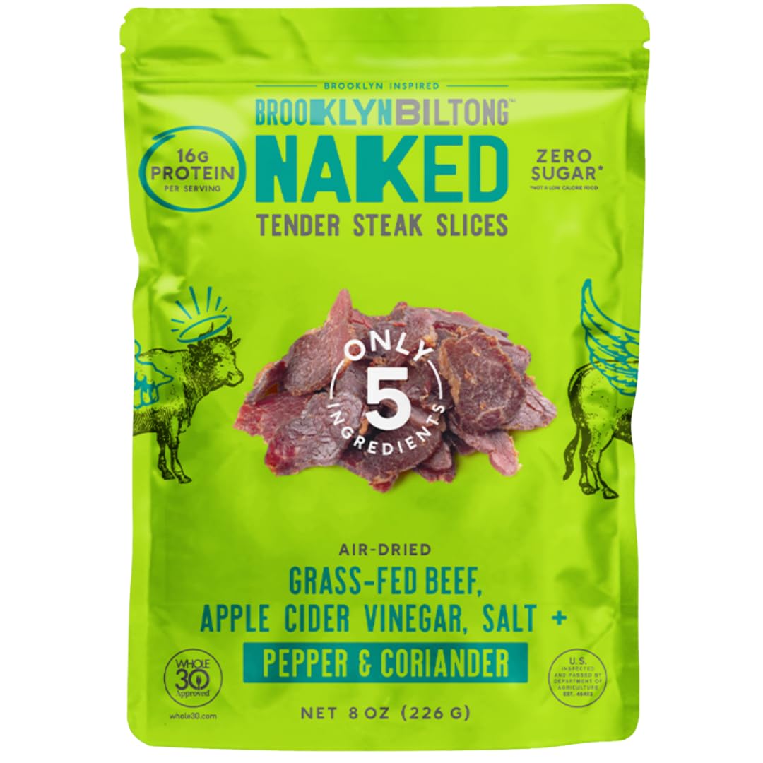 Brooklyn Biltong Pepper & Coriander Slices (8oz) – Grass Fed, Sugar Free