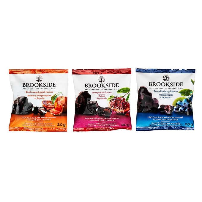 Brookside Dark Chocolate Covered Fruit – 40-Count Variety Pack (0.7 oz Each)