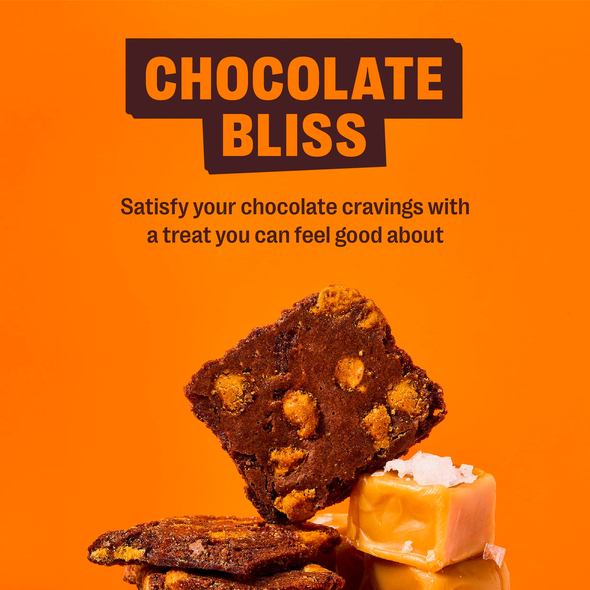 Brownie Brittle Salted Caramel Pack: 6 x 5 oz Crispy Chocolate Treats