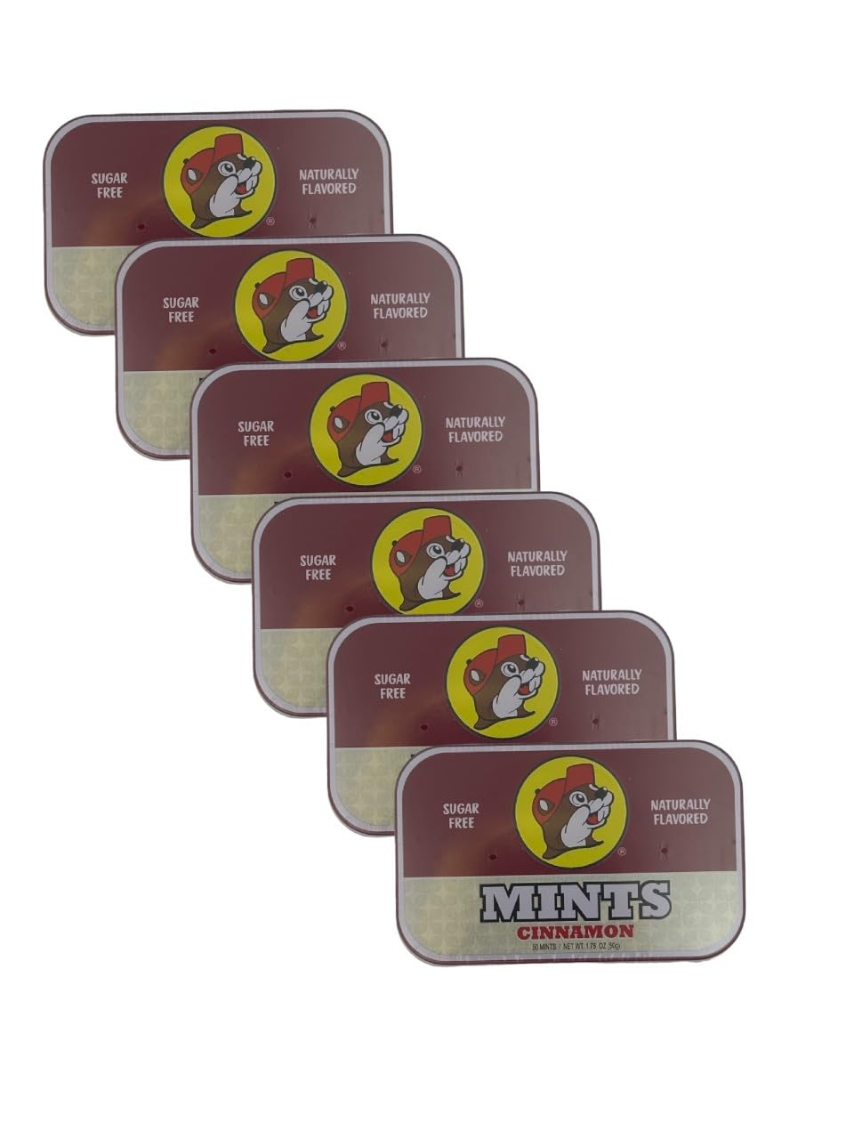 Buc-ee's Gluten Free & Sugar Free Cinnamon Mints (6 Pack)