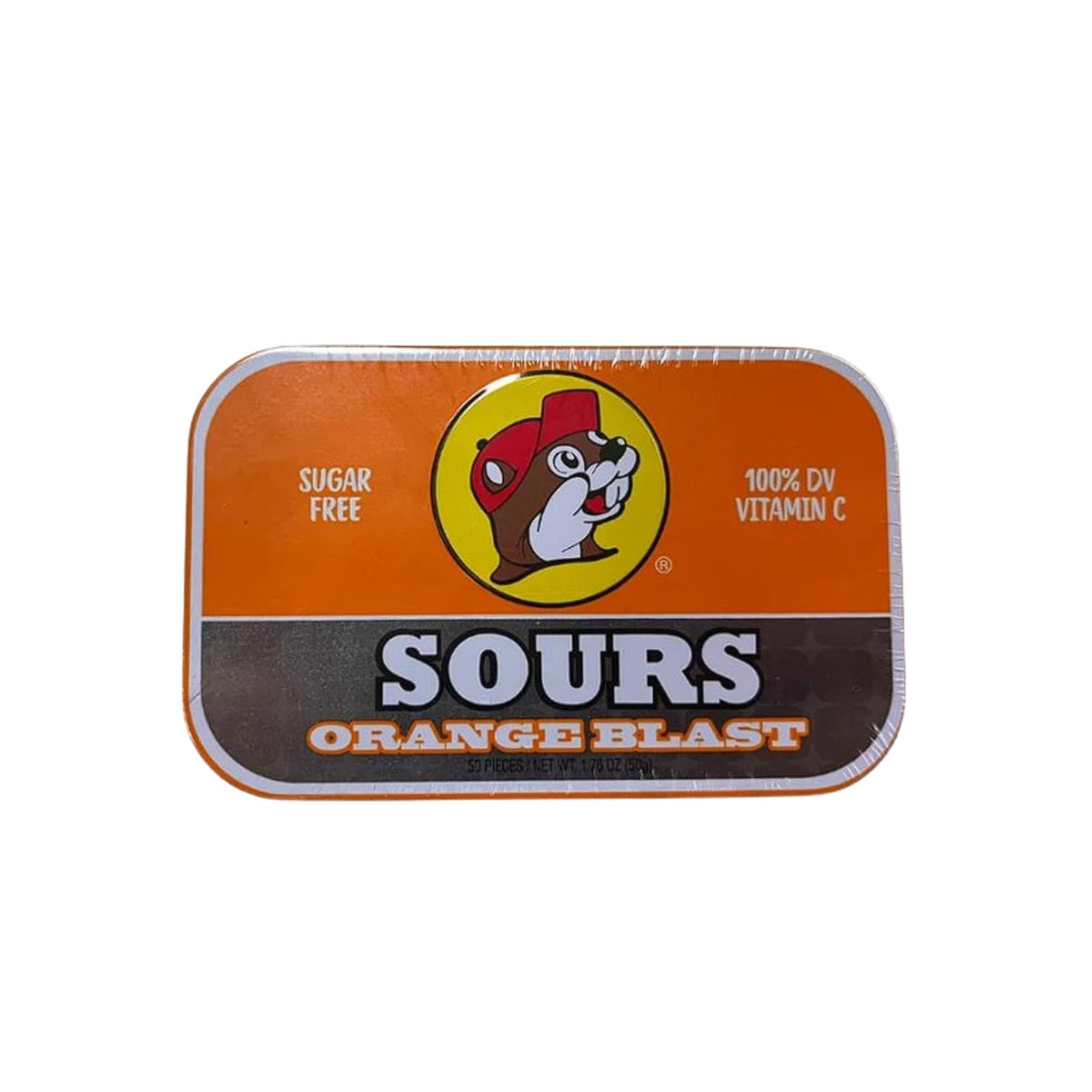 Buc-ee's Gluten Free & Sugar Free Orange Blast Sour Mints — 50 Count