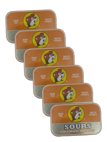 Buc-ee's Gluten Free & Sugar Free Orange Blast Sour Mints — 50 Count