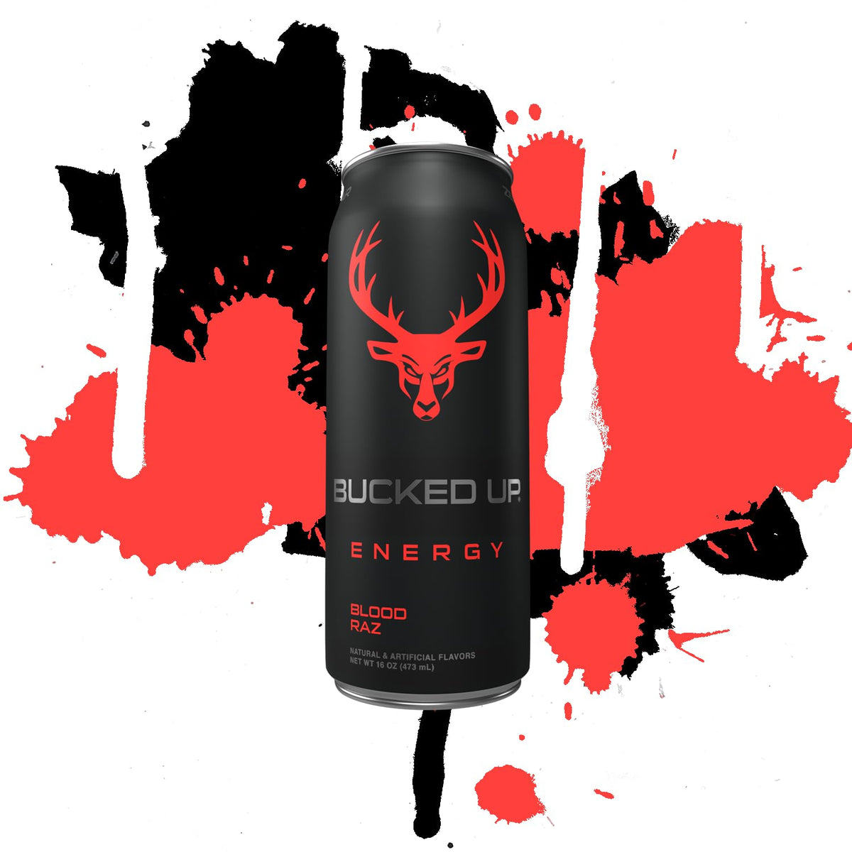 Bucked Up Energy Drink Blood Raz 300mg - 12 CT (Sugar-Free)