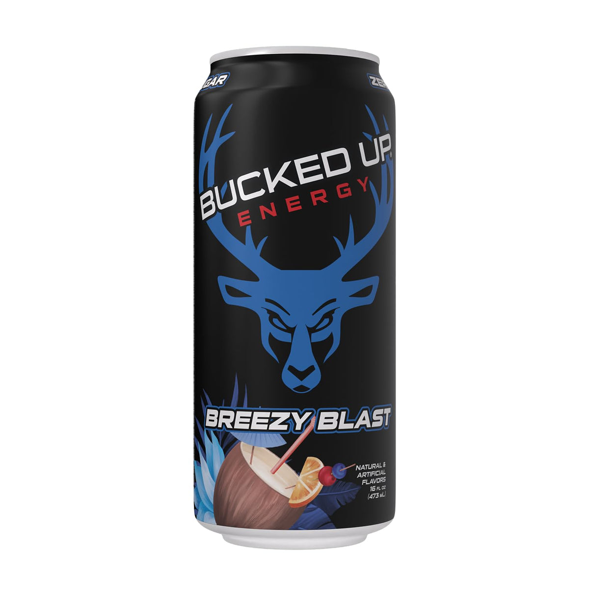 Bucked Up Breezy Blast Energy Drink 300mg — 12-Count Can Pack