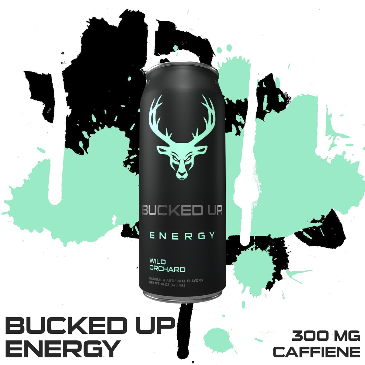 Bucked Up Energy Drink 300mg (Wild Orchard) – 12-Count Pack