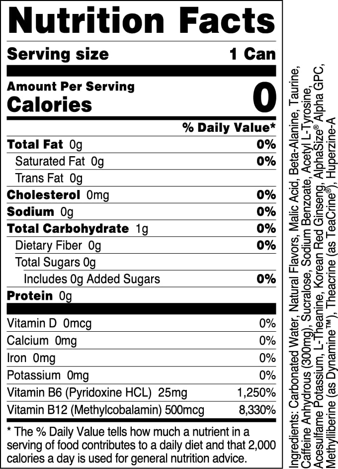 Bucked Up Energy Drink 300mg (Wild Orchard) – 12-Count Pack