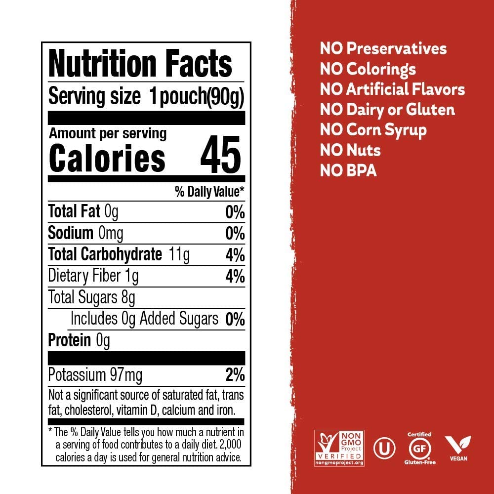 Buddy Fruits Pure Blended Fruit Snack To Go Variety Pack – Multifruit & Strawberry Applesauce 3.2oz (Pack of 24) | 100% Real Fruit