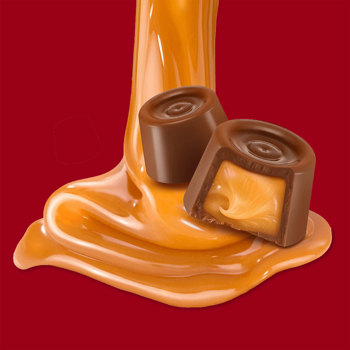 Buha Sweets Caramel Chocolate Candy – 1 lb Bulk Bag (62 Pieces)
