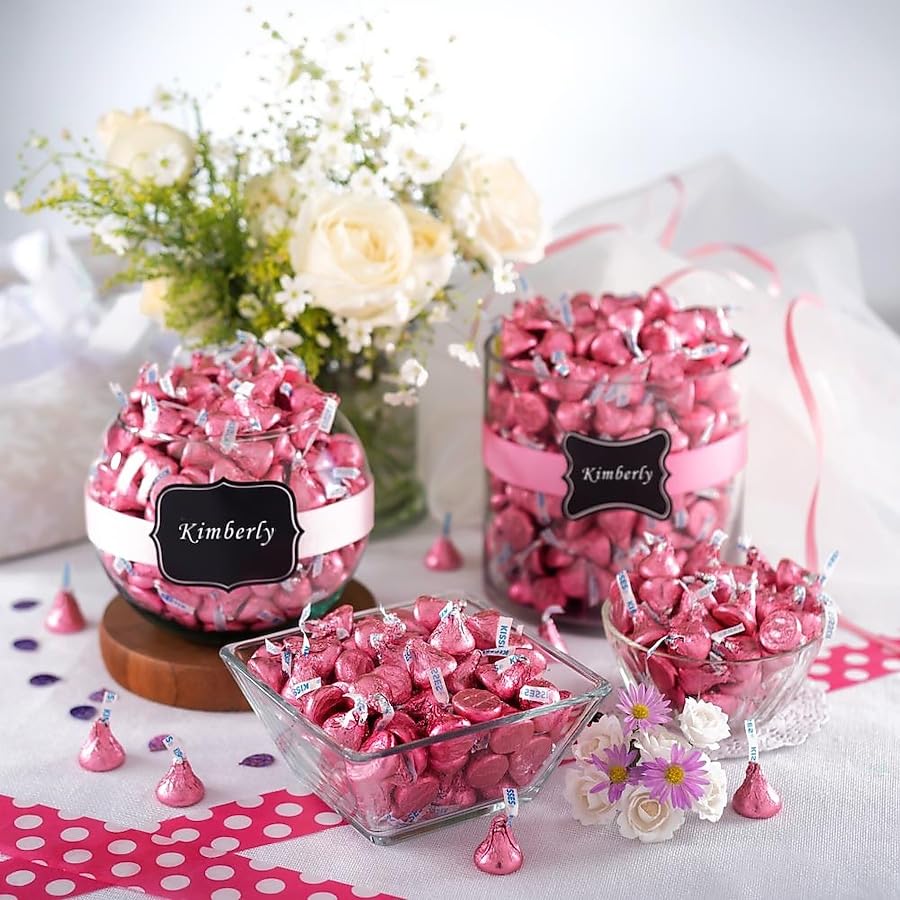 Buha Sweets Milk Chocolate in Pink Foil – 3 lb Bulk Bag (Approx. 300 Pieces)
