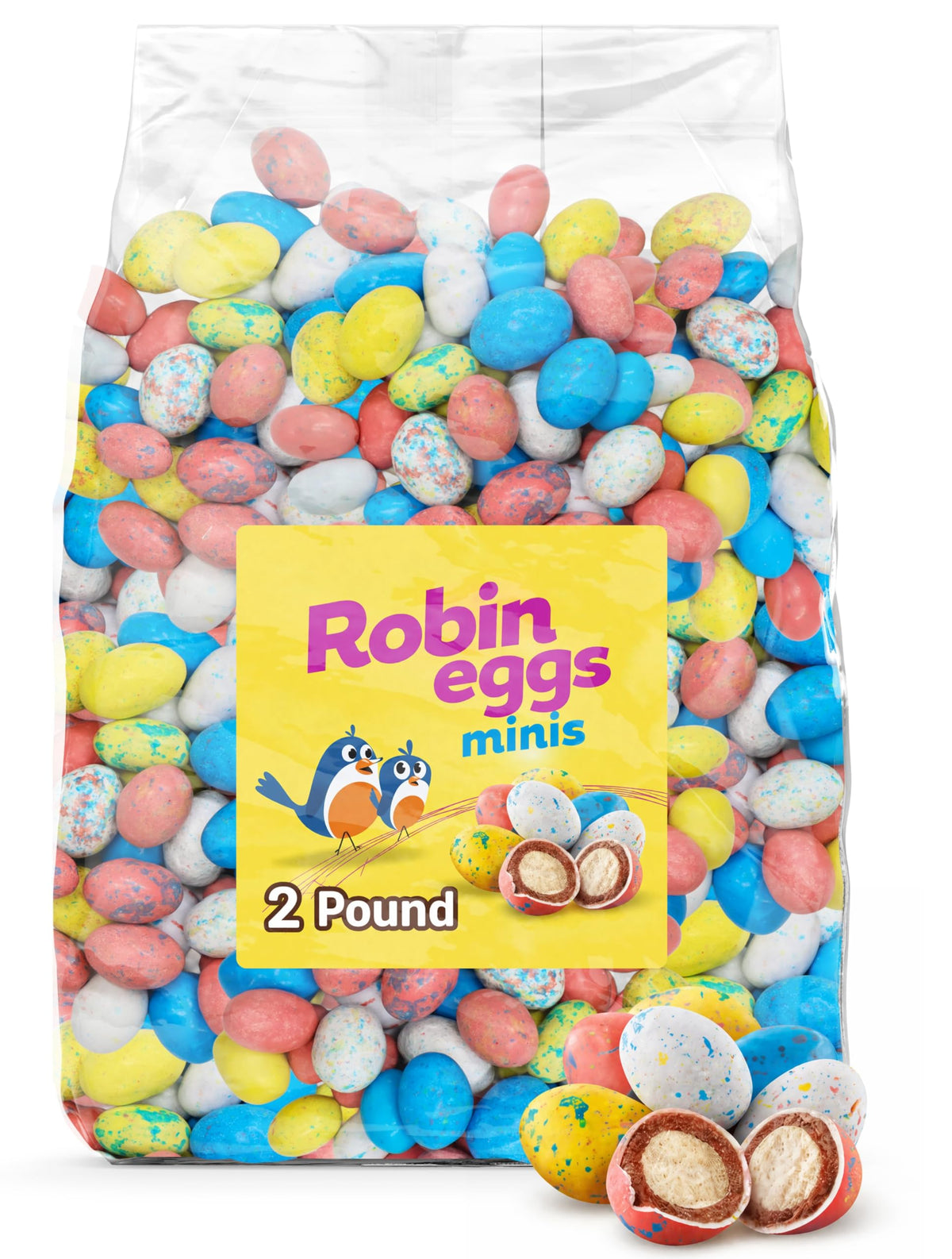 Buha Sweets Bulk Robin Eggs Malted Milk Balls – 2 lb Easter Candy for Baskets, Egg Hunts, and Party Favors