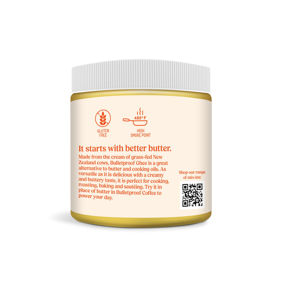 Bulletproof Grass Fed Ghee, Pasture Raised • 13.5 oz • Lactose Free & Casein Free • Keto & Paleo