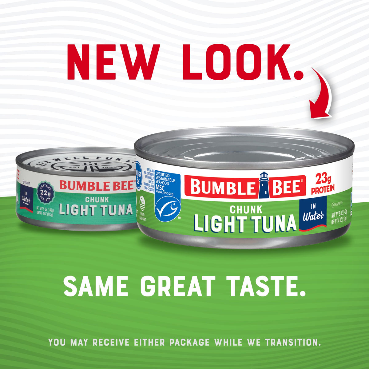 Bumble Bee Chunk Light Tuna in Water - 5 oz Cans (Pack of 24) | Wild Caught Skipjack, 23 g Protein, MSC Certified