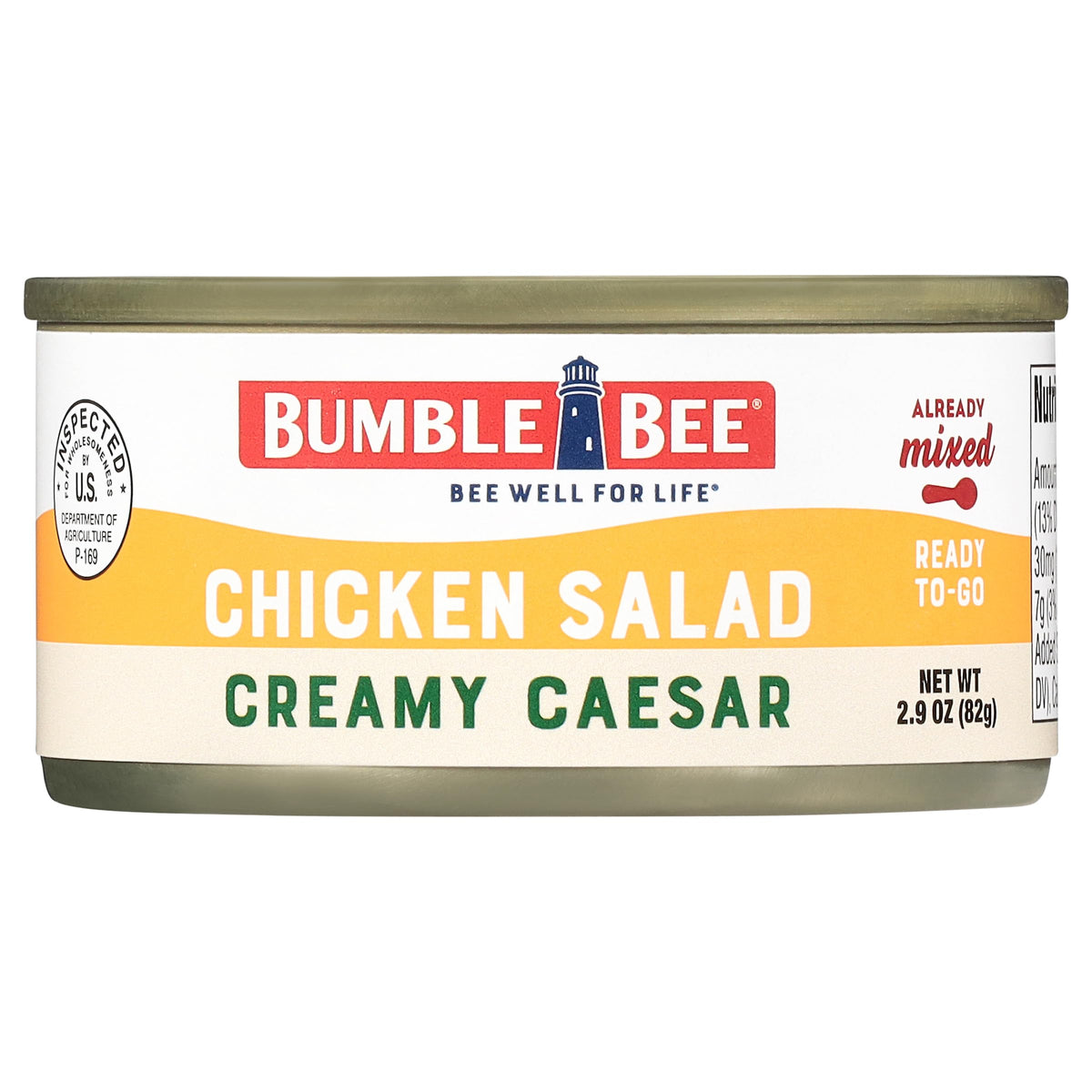 Bumble Bee Snack On The Run! Creamy Caesar Chicken Salad with Crackers – 10g Protein per Box (12 Pack)