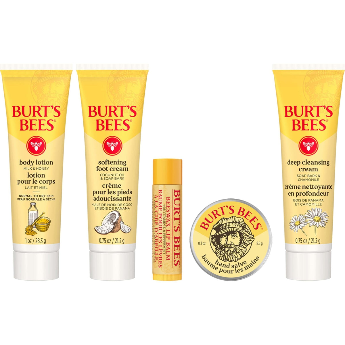 Burt's Bees Essentials Kit Gift Set, 5 Travel Size Products