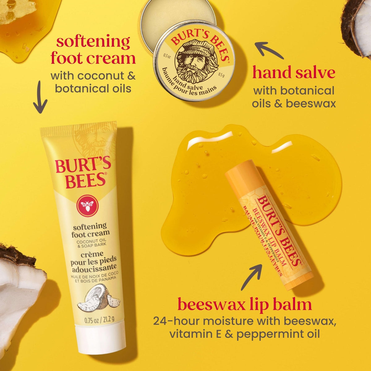 Burt's Bees Essentials Kit Gift Set, 5 Travel Size Products