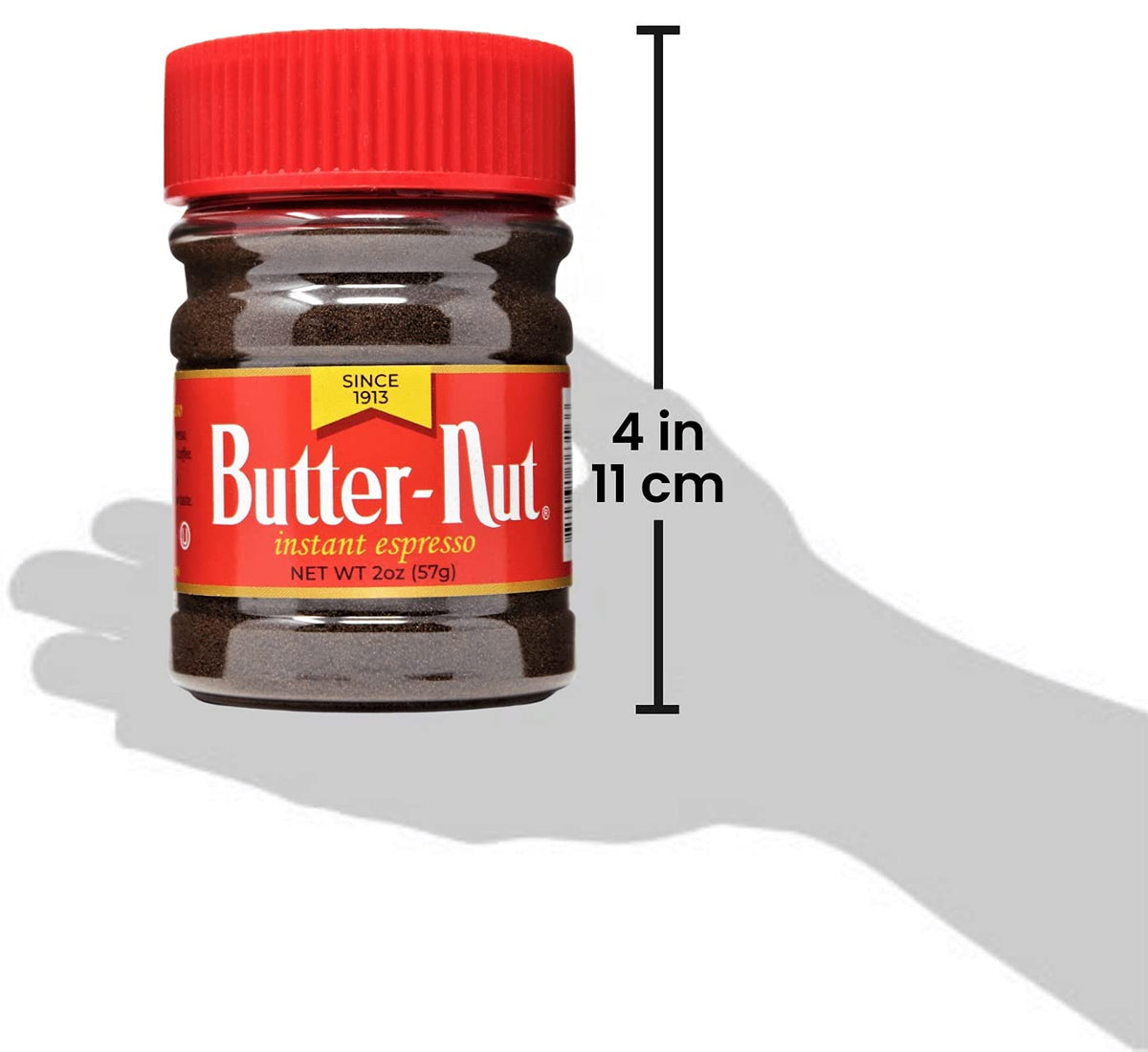 Butter-Nut Instant Espresso Coffee, 2 oz (Pack of 6) – Quick, Rich Espresso at Home
