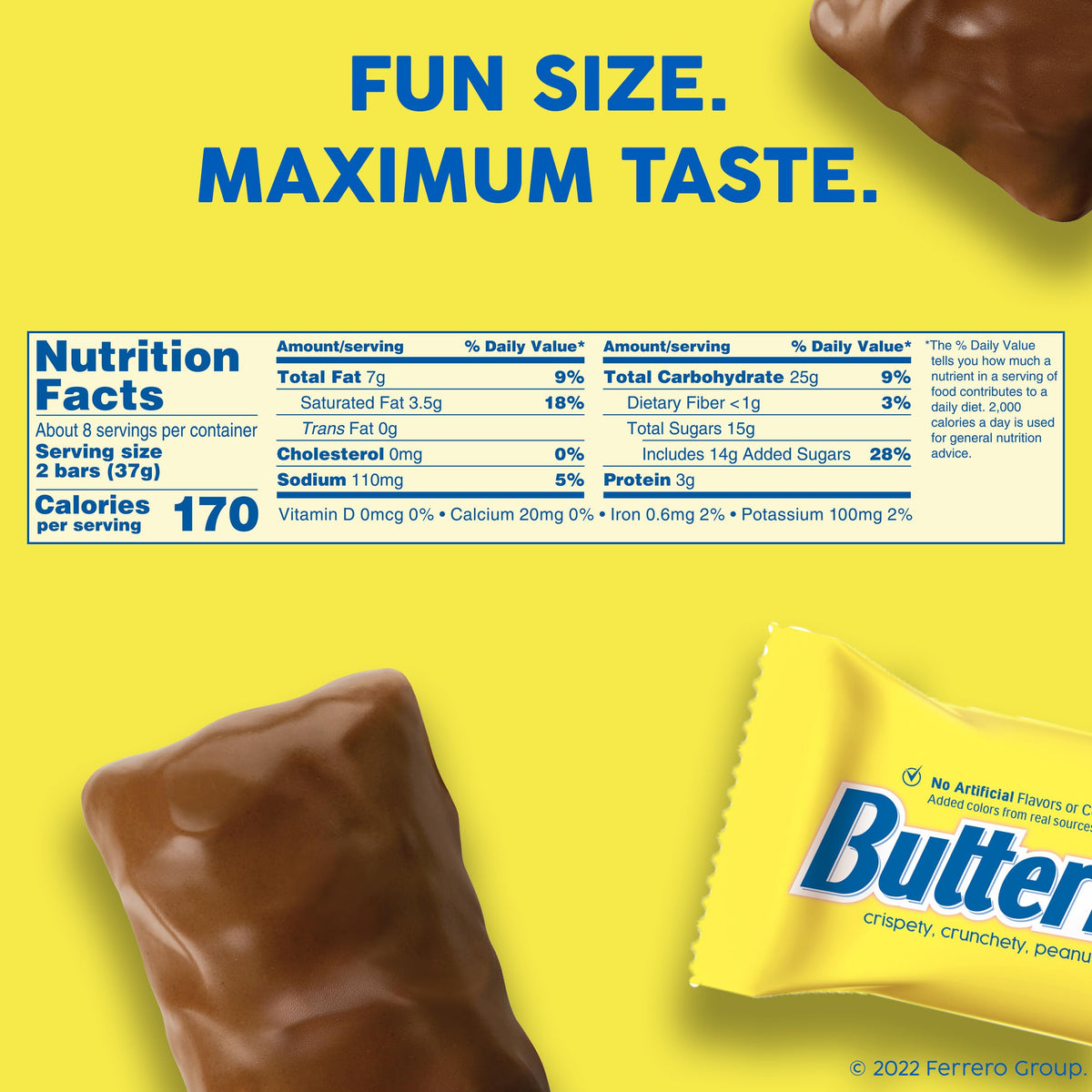 Butterfinger Fun Size Candy Bars – 6-Pack, Peanut-Buttery Chocolatey Crispety Crunchety
