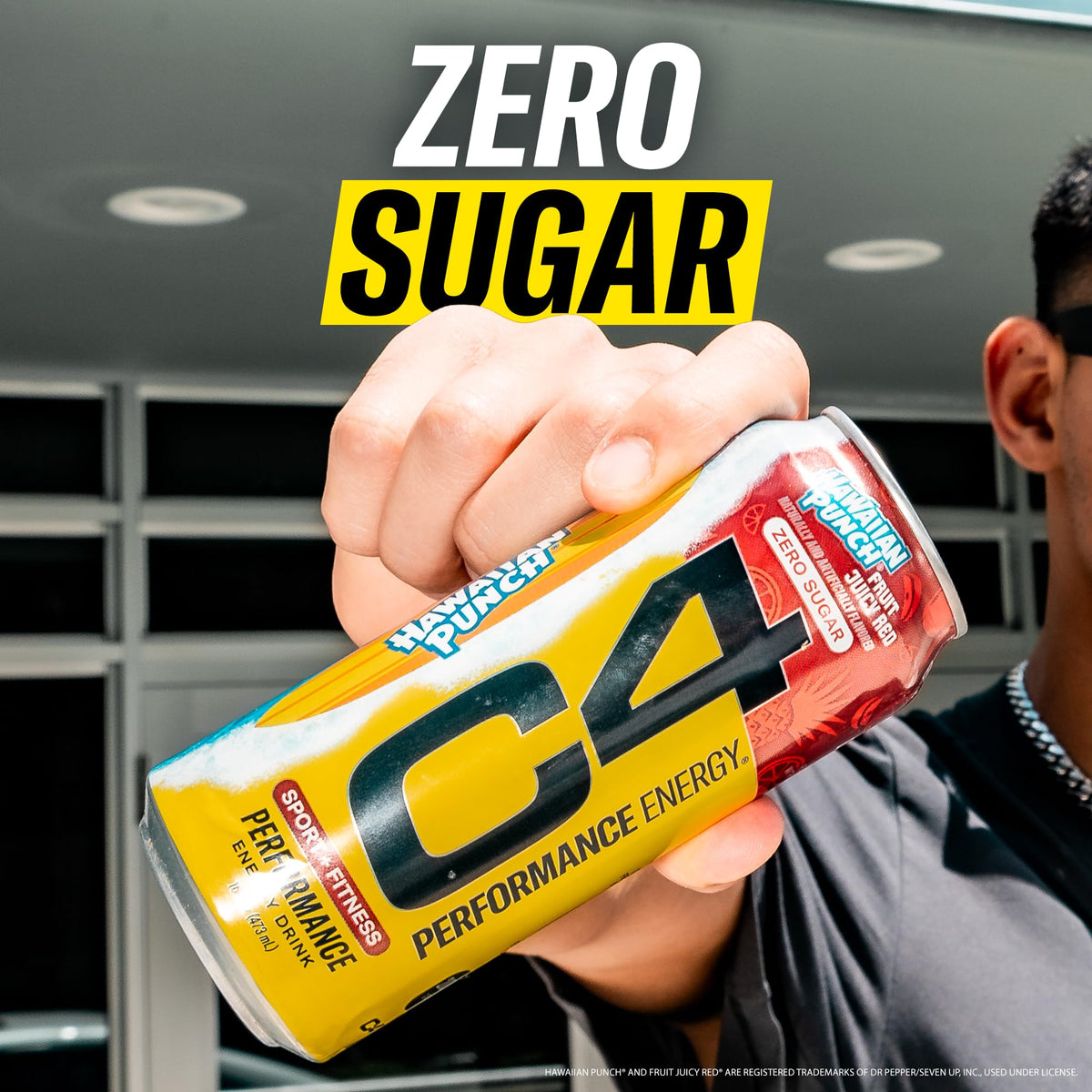 C4 Energy Drink Hawaiian Punch Fruit Juicy Red – Sugar-Free Pre-Workout, 16oz x12