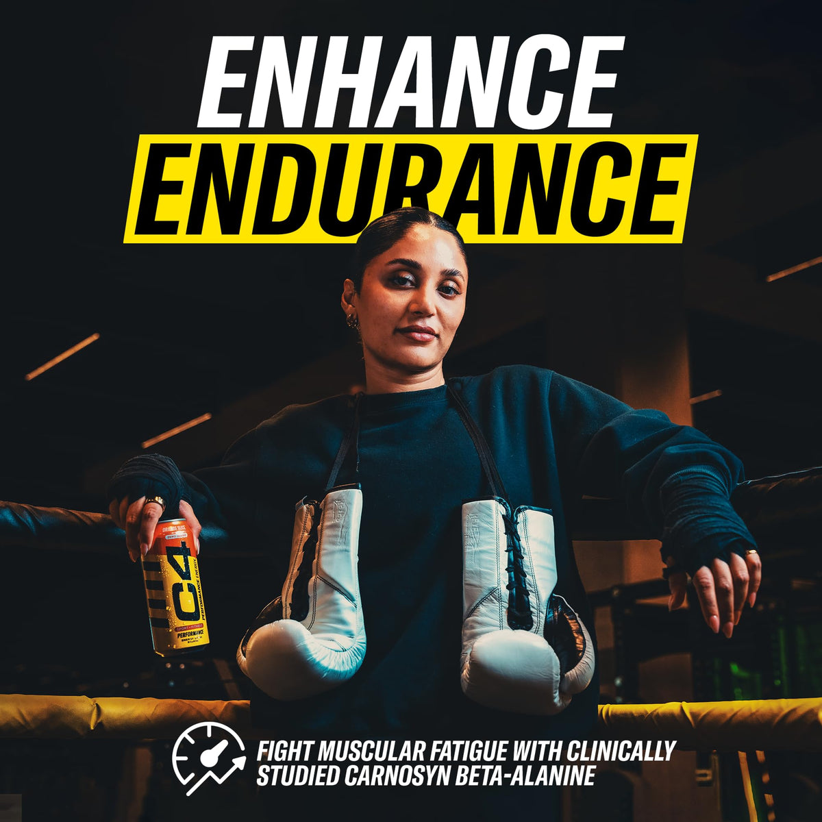 C4 Energy Carbonated Zero Sugar Sour Gummy Splash – 16oz Can (Pack of 12) | Pre-Workout with Beta-Alanine