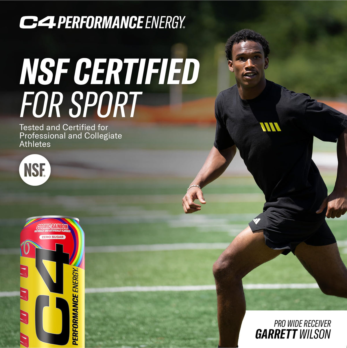 C4 Performance Energy Cosmic Rainbow – Zero Sugar Preworkout, 200mg Caffeine, 16 oz (12 Pack)