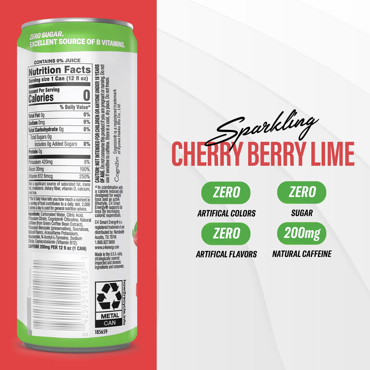 C4 Energy & Smart Energy Drinks Variety Pack — Sugar Free, Zero Calorie, 4 Flavors (12 Pack)