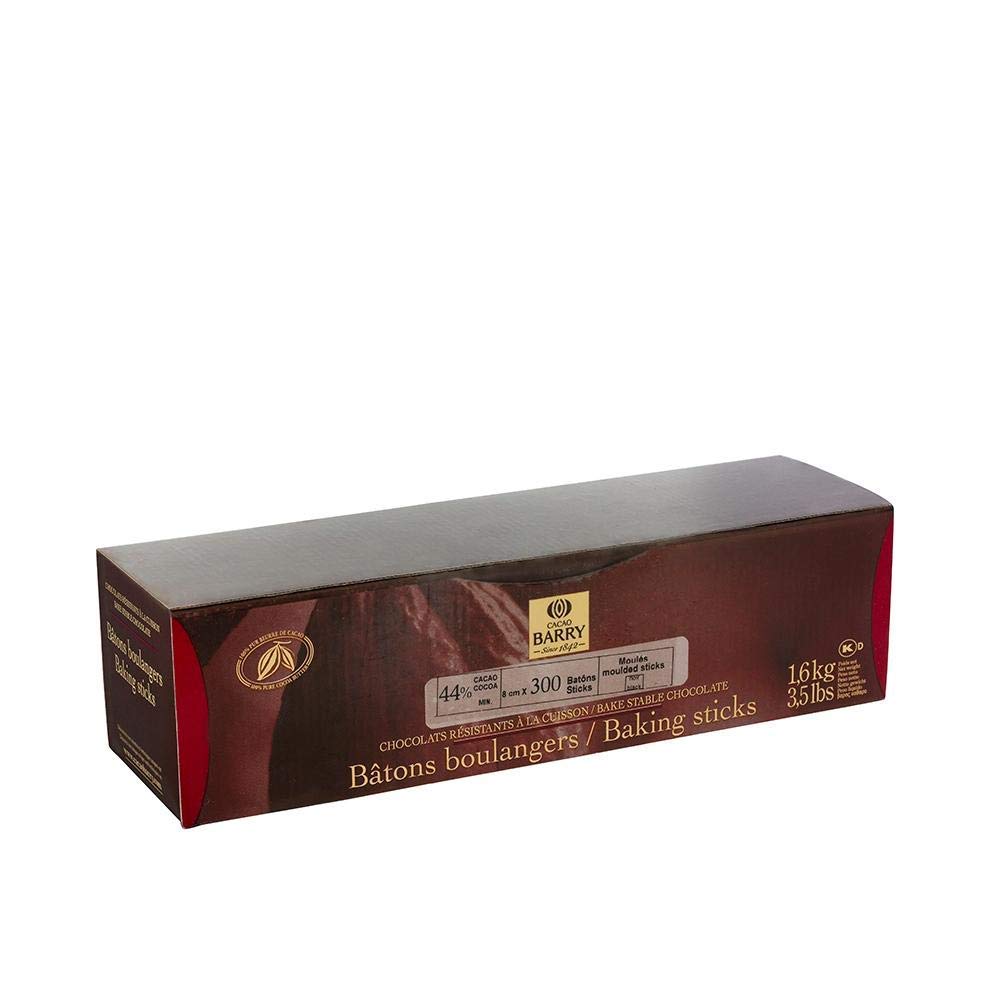 Cacao Barry Bittersweet Chocolate Baking Sticks – 44% Cacao (300x8 cm, 3.5 lb pack)