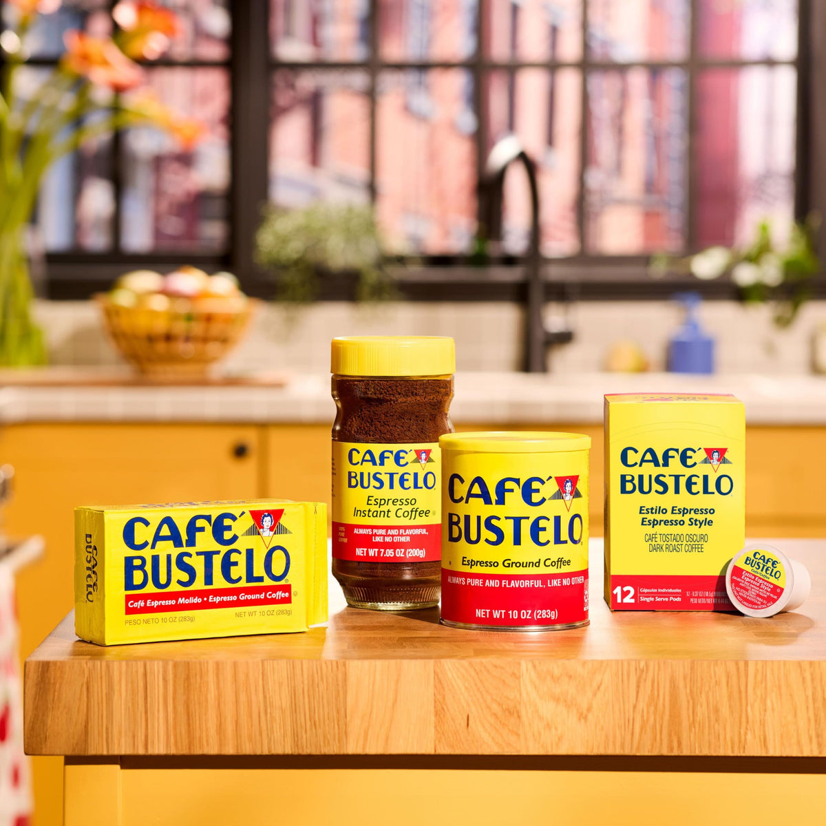 Cafe Bustelo Espresso Style Dark Roast Coffee Pods - 60 Count Pack (6 Boxes) - Keurig Compatible