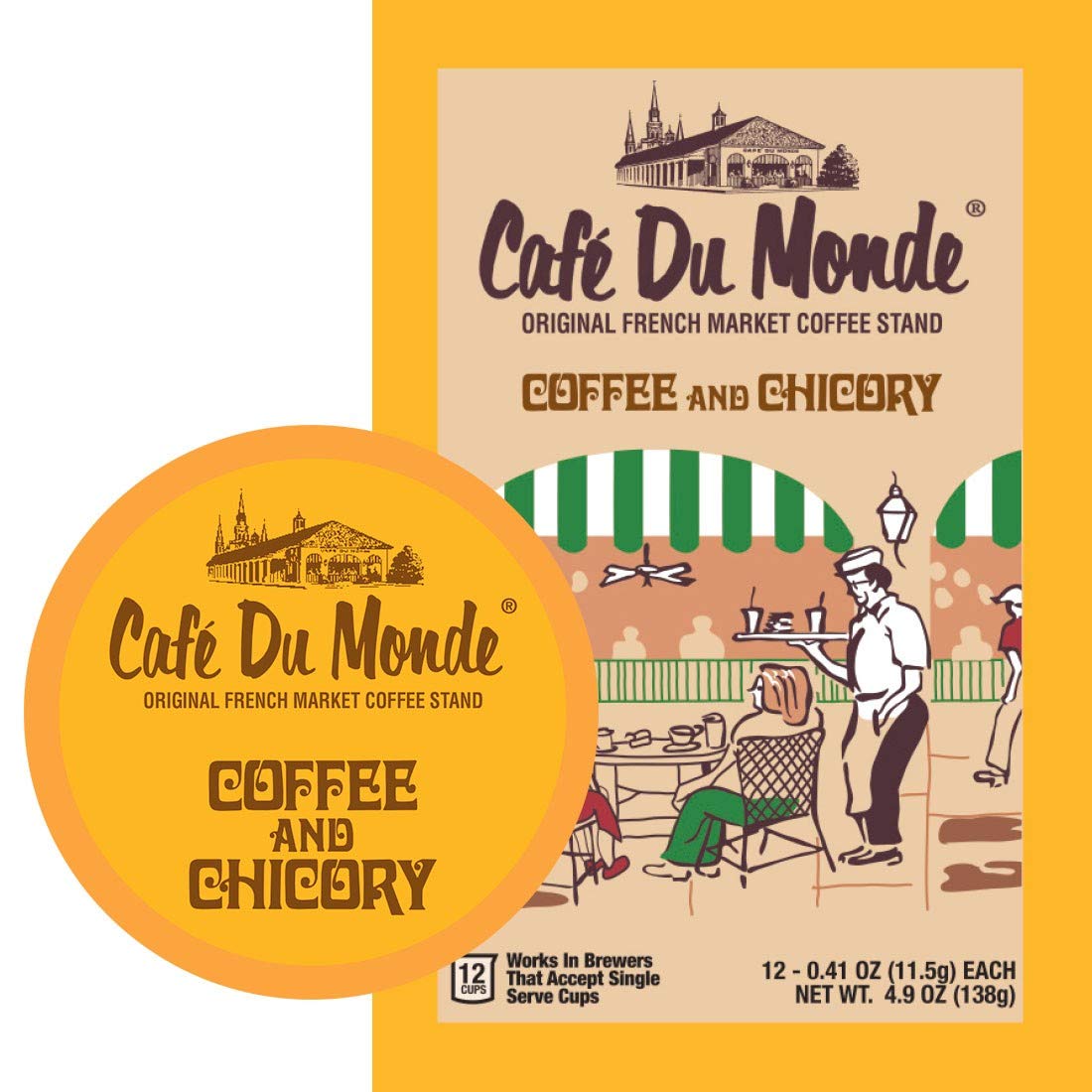 Cafe Du Monde Coffee & Chicory 24-Count Pods – Keurig Compatible