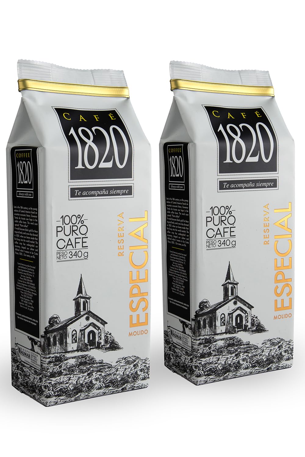 Café 1820 Special Reserve – Premium Costa Rican Arabica, High Altitude, 12 oz (2 Pack)