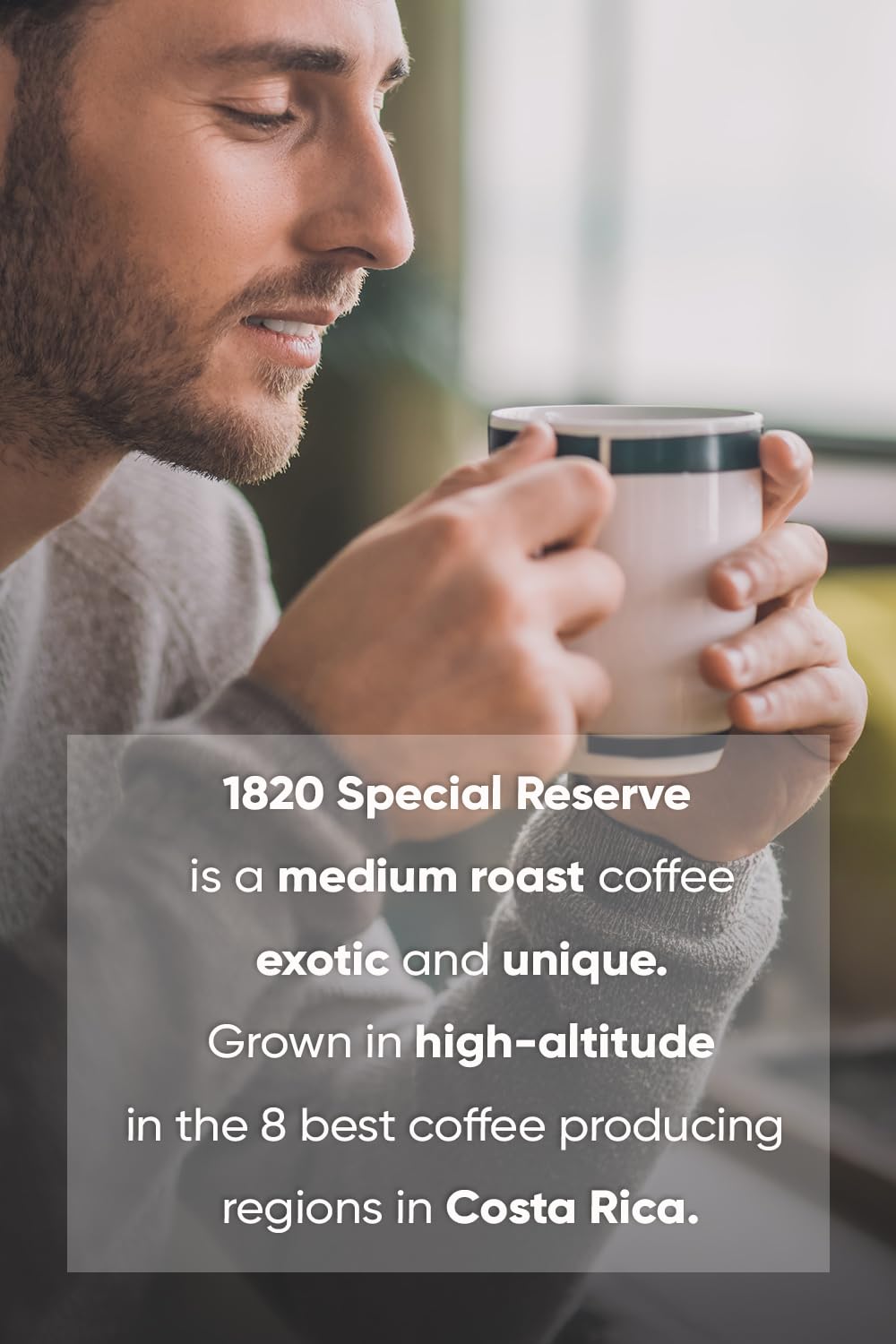 Café 1820 Special Reserve – Premium Costa Rican Arabica, High Altitude, 12 oz (2 Pack)