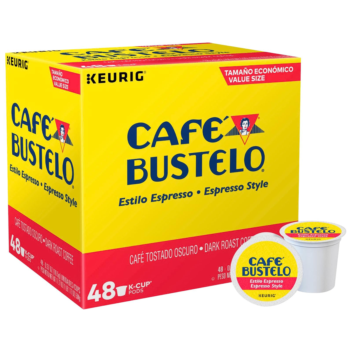 Cafe Bustelo Espresso Roast K-Cup Packs – 48 Count