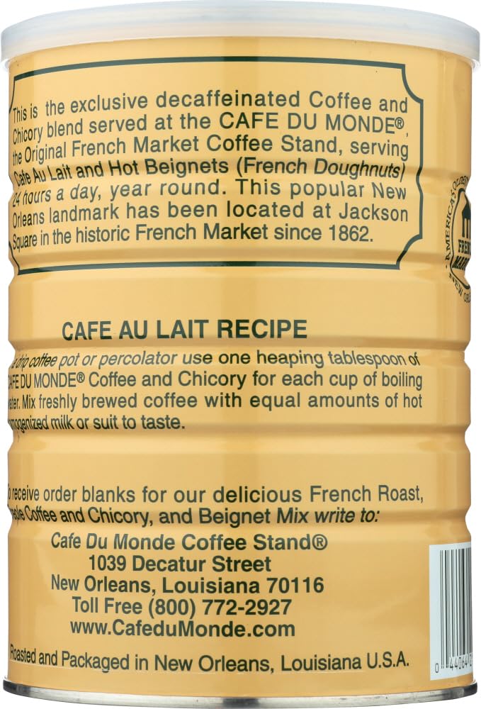 Cafe Du Monde Chicory Decaf Coffee, 13 oz – 2 Pack
