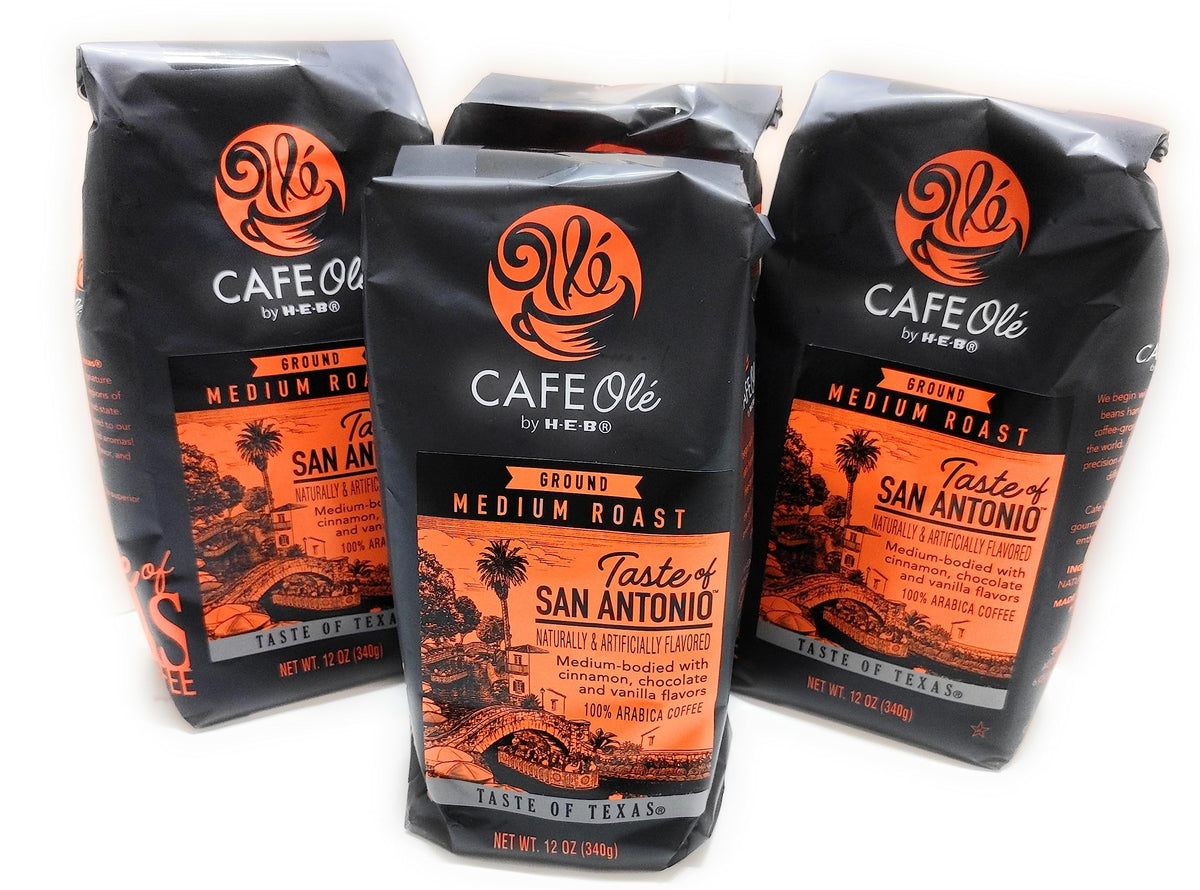 Cafe Ole Roasting Plant Ground Coffee — Taste of San Antonio, 12oz Pack of 4