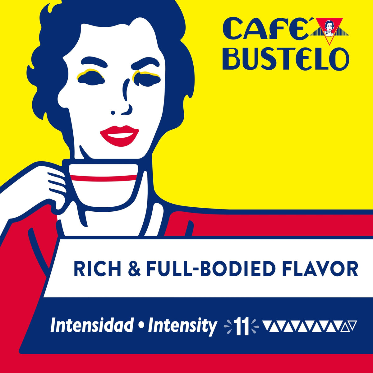 Cafe Bustelo Aluminum Espresso Capsules - Dark Roast, Intens. 11, Nespresso Original Compatible, 40 Count