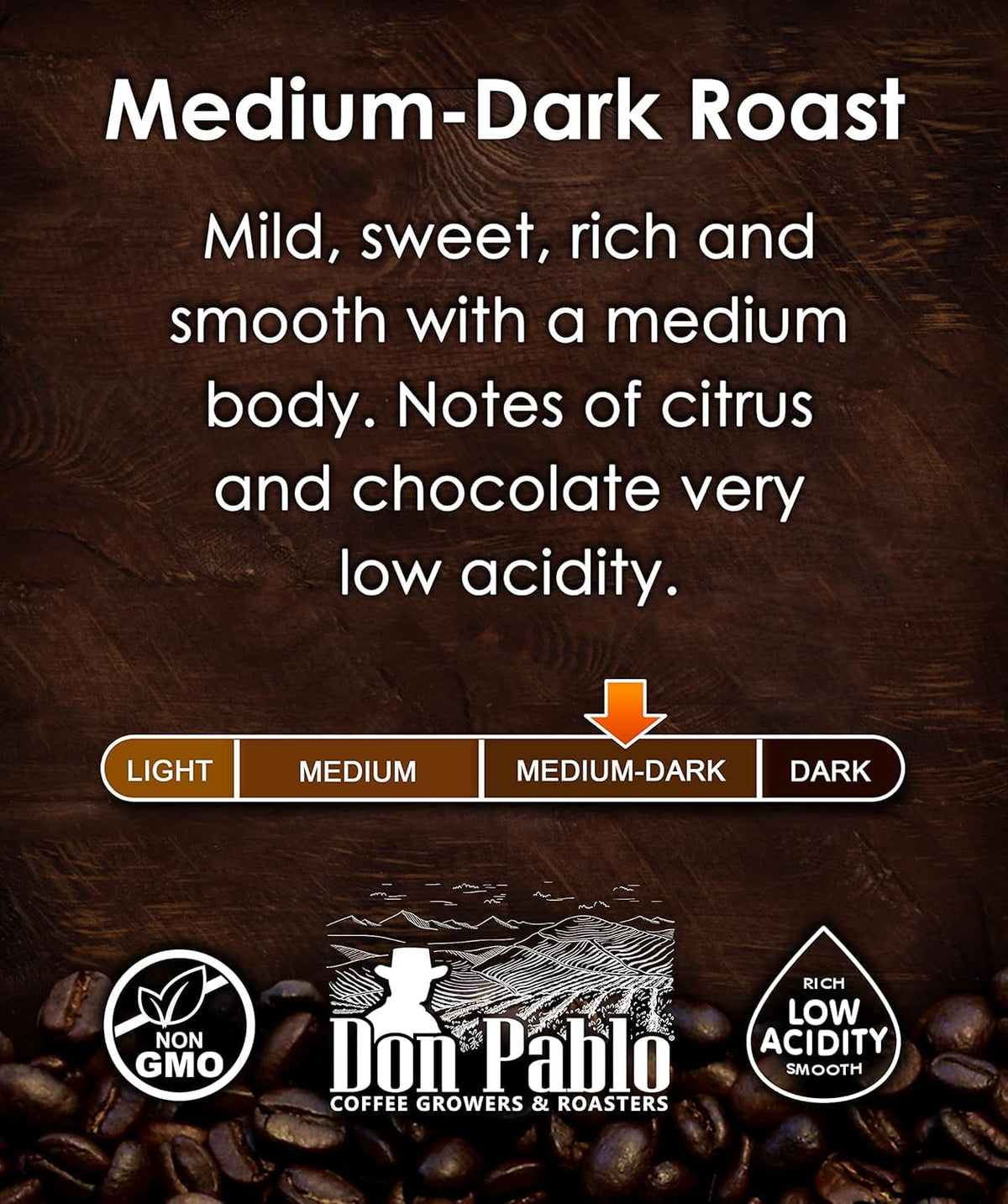 Cafe Don Pablo Brazil Cerrado — 5 lb Whole Bean Coffee, Medium Dark Roast, 100% Arabica