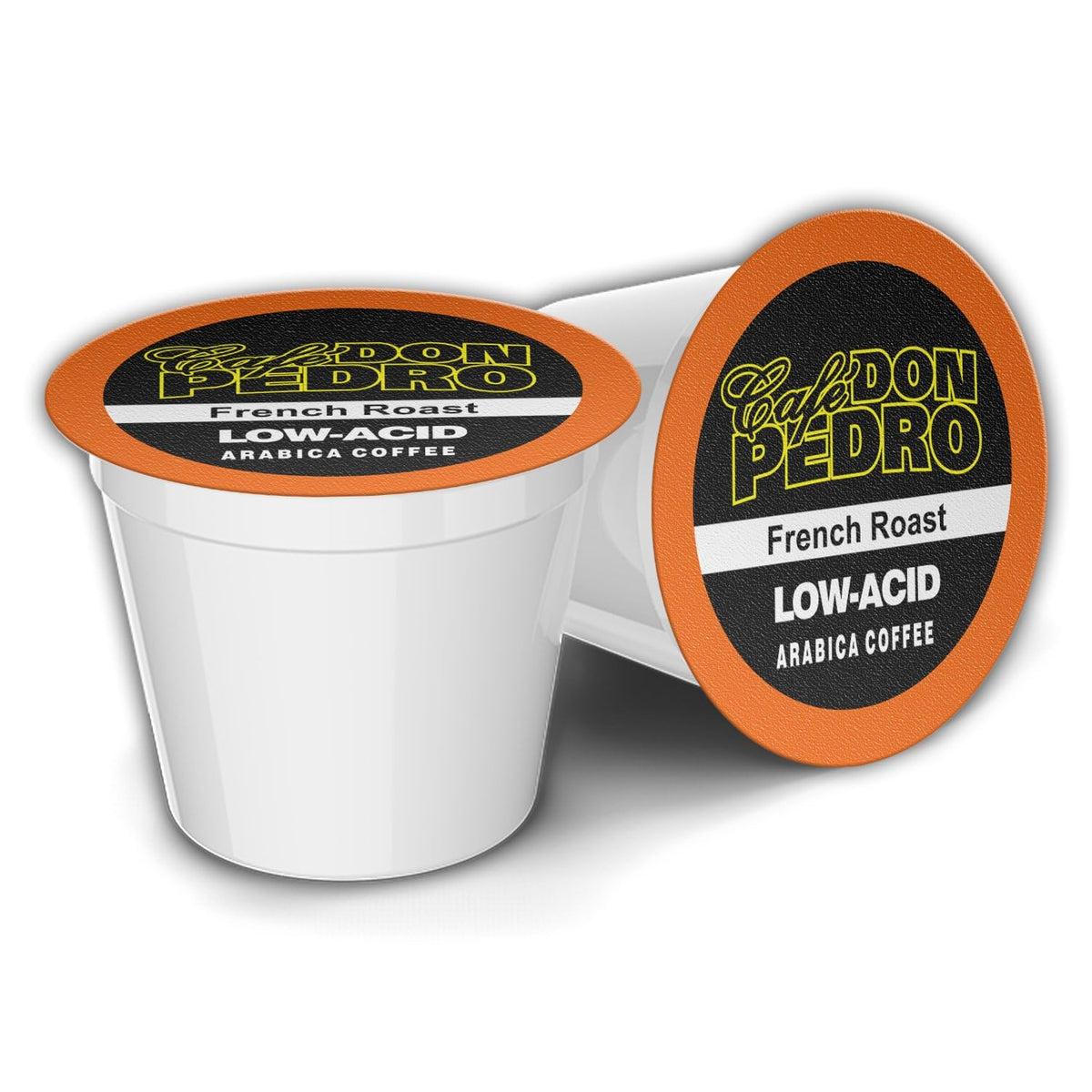 Cafe Don Pedro French Roast Low Acid Coffee Pods – Keurig K-Cup Compatible, 100% Arabica, Dark Roast