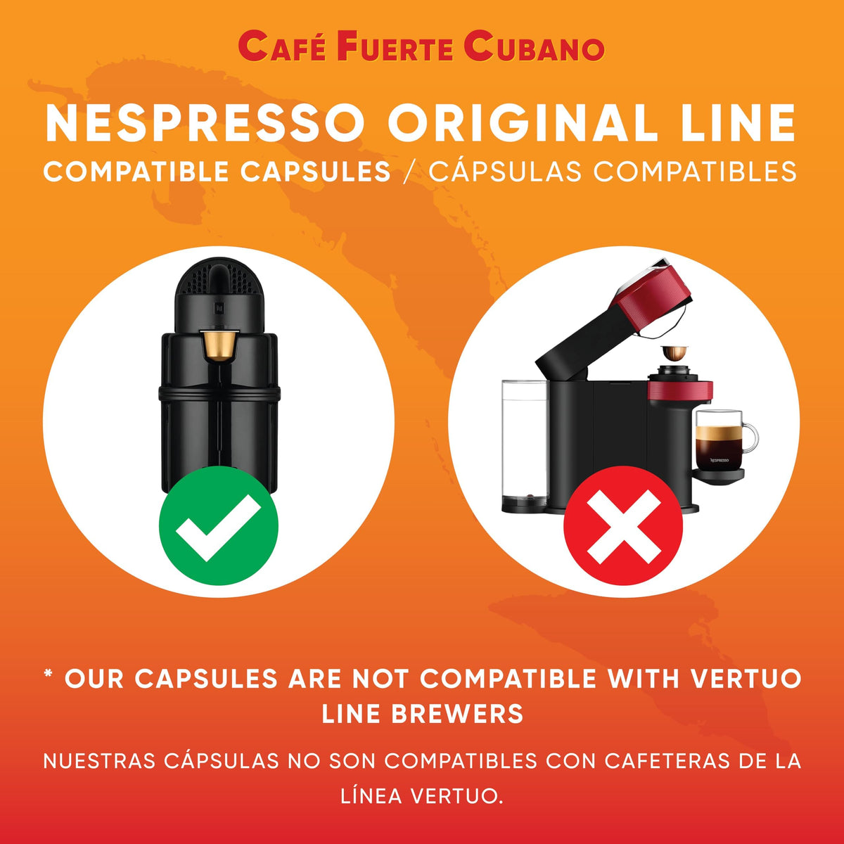 Café Fuerte Cubano Aluminum Espresso Capsules – Nespresso Original Compatible, Dark Roast