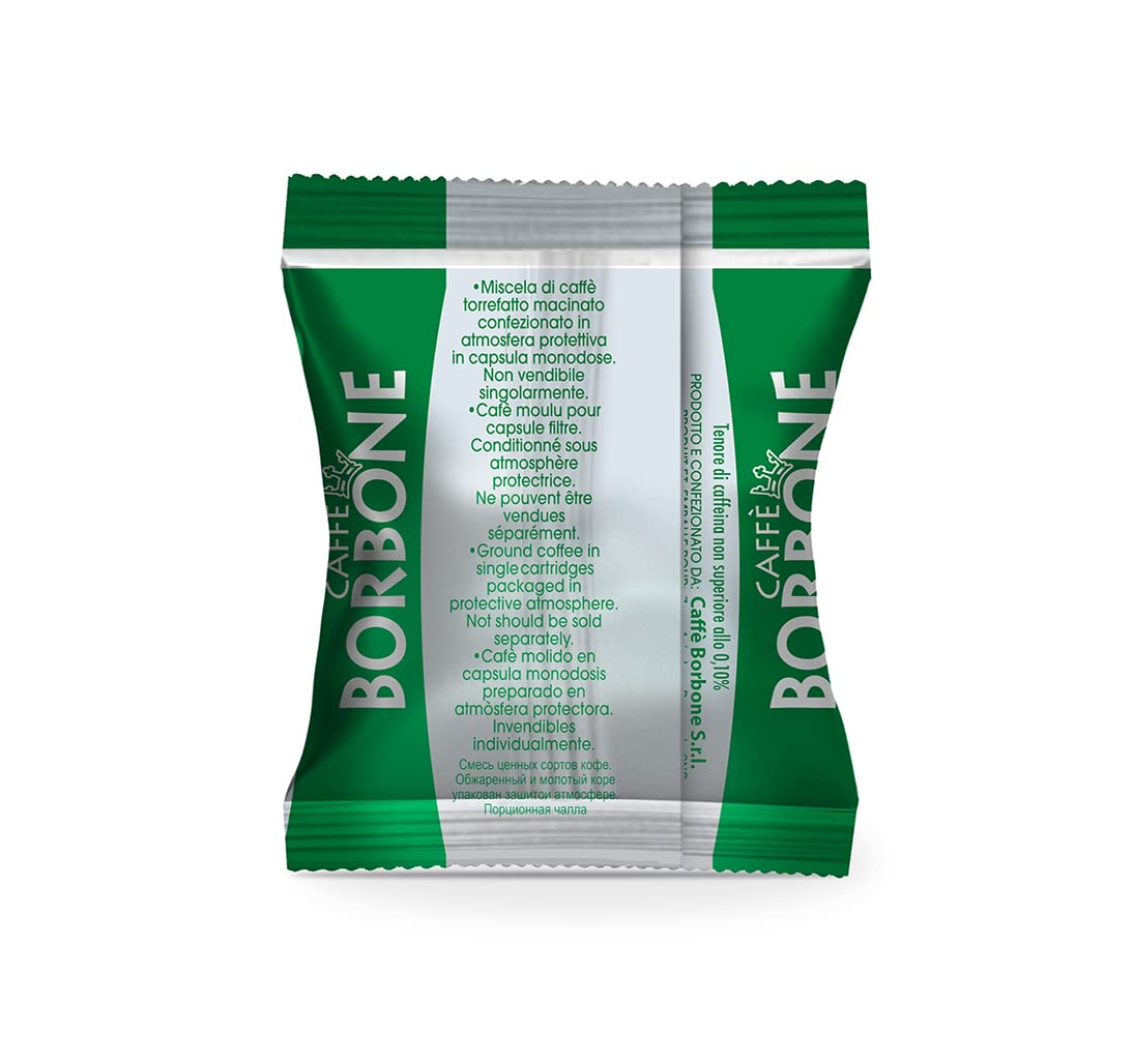 Caffè Borbone DEK Decaf Espresso Pods – 50 Count, Dark Roast, Nespresso Original Compatible
