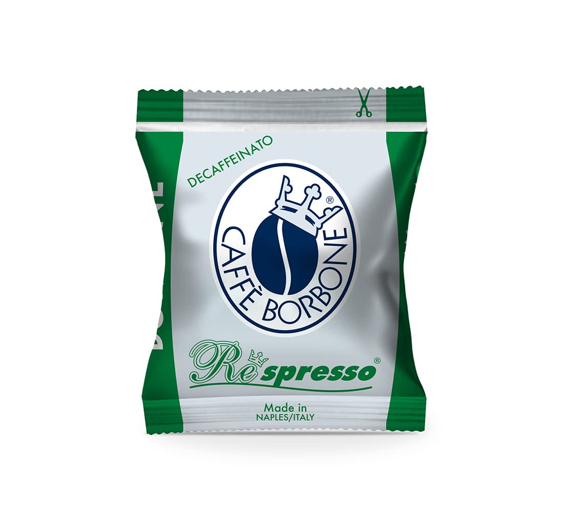 Caffè Borbone DEK Decaf Espresso Pods – 50 Count, Dark Roast, Nespresso Original Compatible