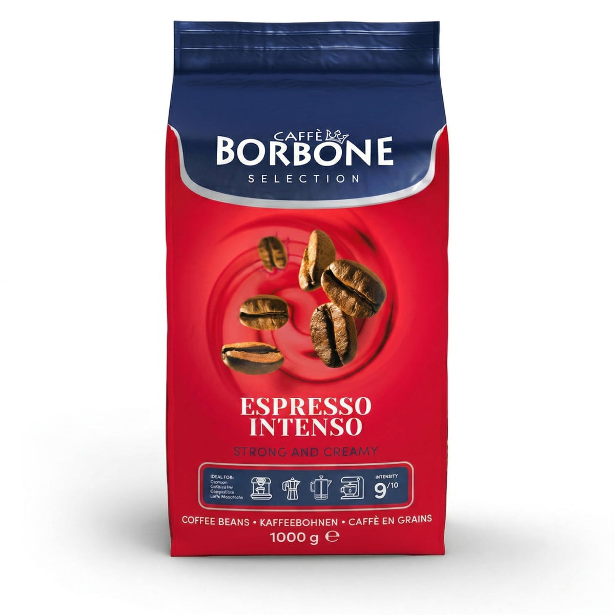 Caffe Borbone Espresso Intenso Whole Bean – 100% Robusta, Medium Roast, 2.2 lb