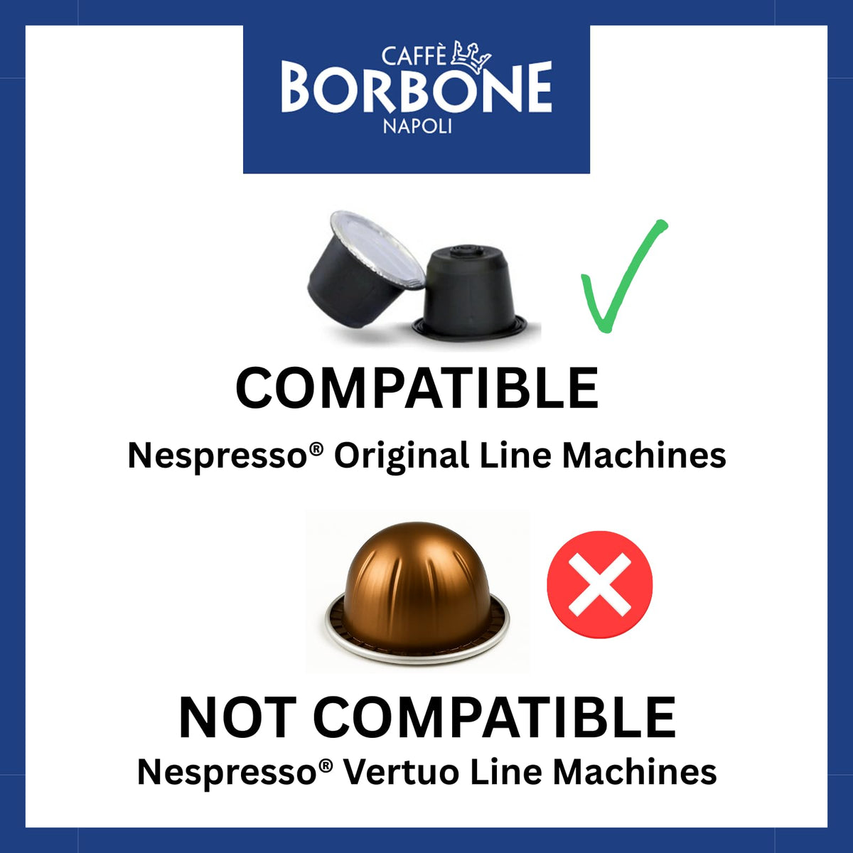 Caffè Borbone Miscela Rossa Espresso Pods – Red Blend, 50 Count, Nespresso Original Compatible