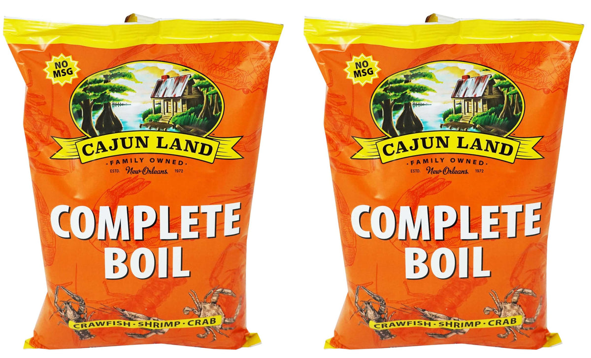 Cajun Land Crab Shrimp Crawfish Boil Complete 4 Lbs - 2 Pack | New Orleans Flavor