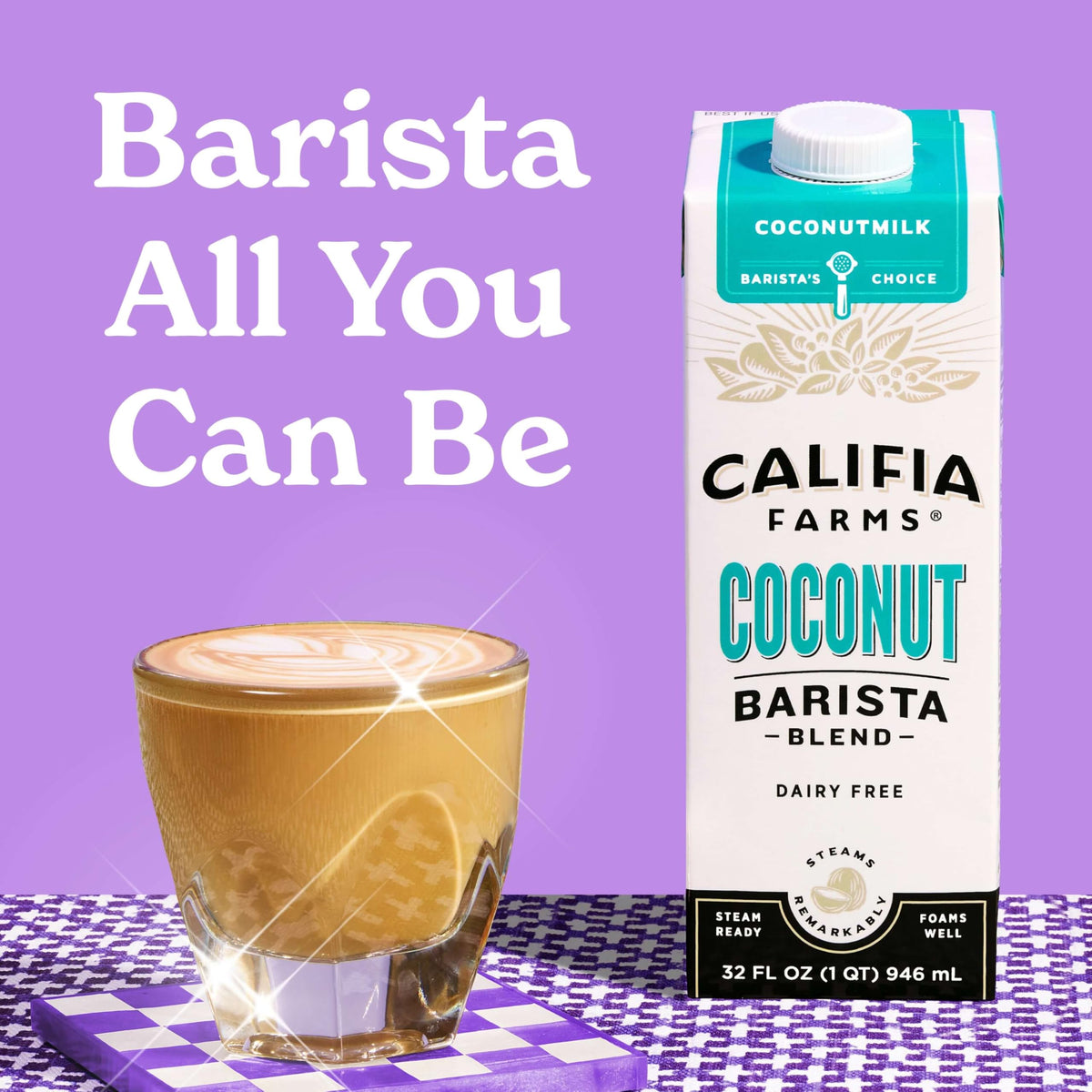 Califia Farms Coconut Barista Blend Coconut Milk – Dairy-Free Plant-Based Creamer, 32 oz (Pack of 6)